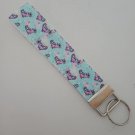 Light blue and purple dragon key fob wristlet Light blue and purple dragon key fob wristlet