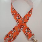 Orange beer print lanyard / ID holder / badge holder