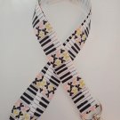 Piano music and bow lanyard / ID holder / badge holder Piano music and bow lanyard / ID holder / badge holder