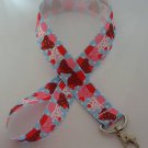 Pink and blue cupcake lanyard / ID holder / badge holder