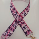 Pink and blue I love the sea print lanyard / ID holder / badge holder