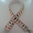 Pink and green Christmas tree lanyard / ID holder / badge holder