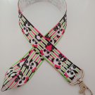 Pink and green panda / animal print lanyard / ID holder / badge holder Pink and green panda / animal print lanyard / ID holder / badge holder