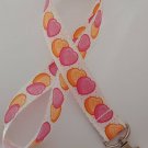 Pink and yellow heart print Valentine's Day lanyard / ID holder / badge holder Pink and yellow heart print Valentine's Day lanyard / ID holder / badge holder