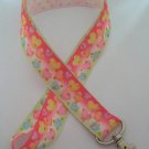 Pink candy love heart Valentine's Day lanyard / ID holder / badge holder