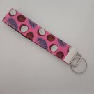 Pink coconut / feather key fob wristlet Pink coconut / feather key fob wristlet