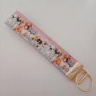 Pink dog breed key fob wristlet Pink dog breed key fob wristlet