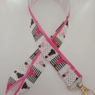Pink fashion model lanyard / ID holder / badge holder