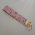 Pink giraffe key fob wristlet