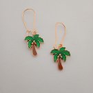 Palm tree / tropical charm earrings