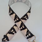 Dog and human silhouette lanyard / ID holder / badge holder