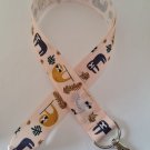 Sloth print lanyard / ID holder / badge holder
