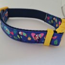 Adjustable dog collar medium size with toucan tropical bird print