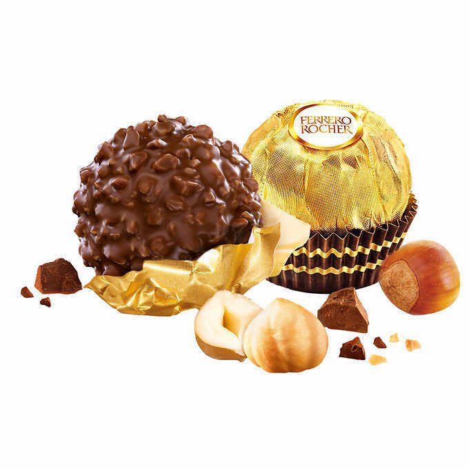 48 x Ferrero Rocher Fine Hazelnut Chocolates Gift Box 21.2 oz 600g 08/