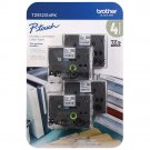 Brother P-Touch TZE12314PK Label Tape 4-Pack - for Label Makers 1/2"W x 26.2'L .