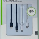 4 x Belkin BOOST CHARGE Flex USB-C-Lightning Connector Silicone Cable 6.6ft 3.3f