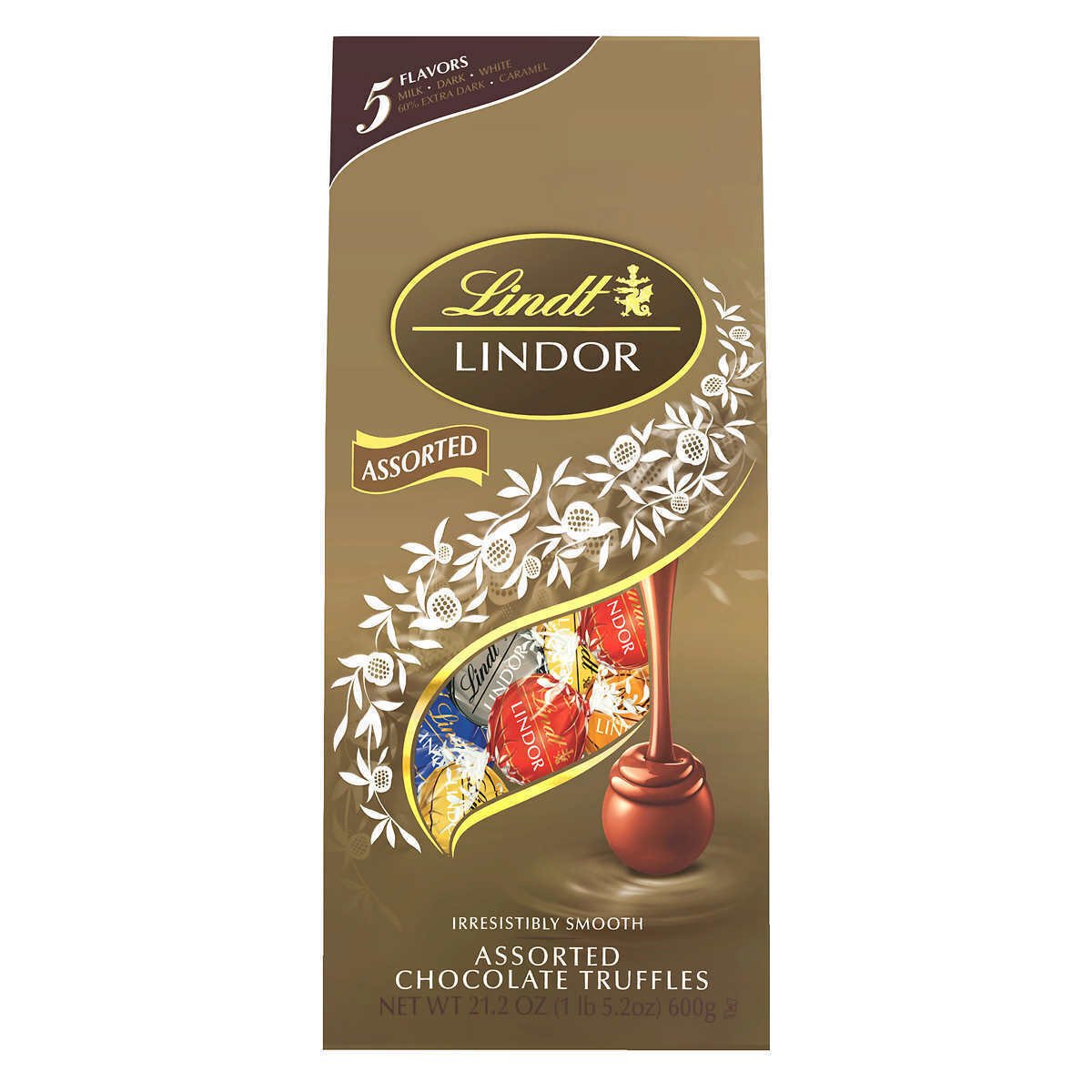 Lindt Lindor Assorted Smooth Chocolate Truffles 21.2oz Pack W  51 Balls 