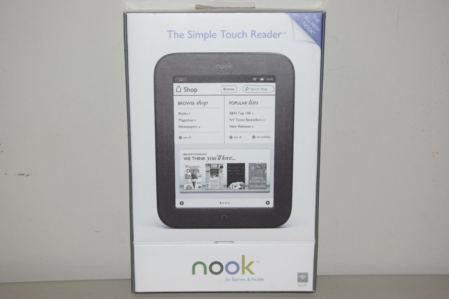 Barnes & Noble Nook Simple Touch 2GB, Wi-Fi, 6in eBook e Reader Black ...