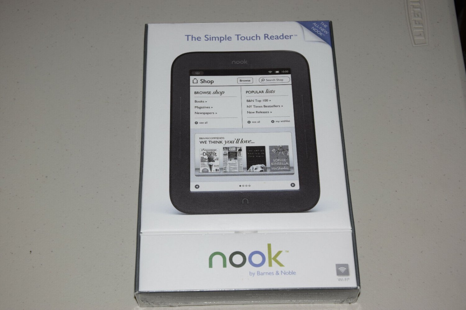Barnes & Noble Nook Simple Touch 2GB, Wi-Fi, 6in eBook e Reader Black ...
