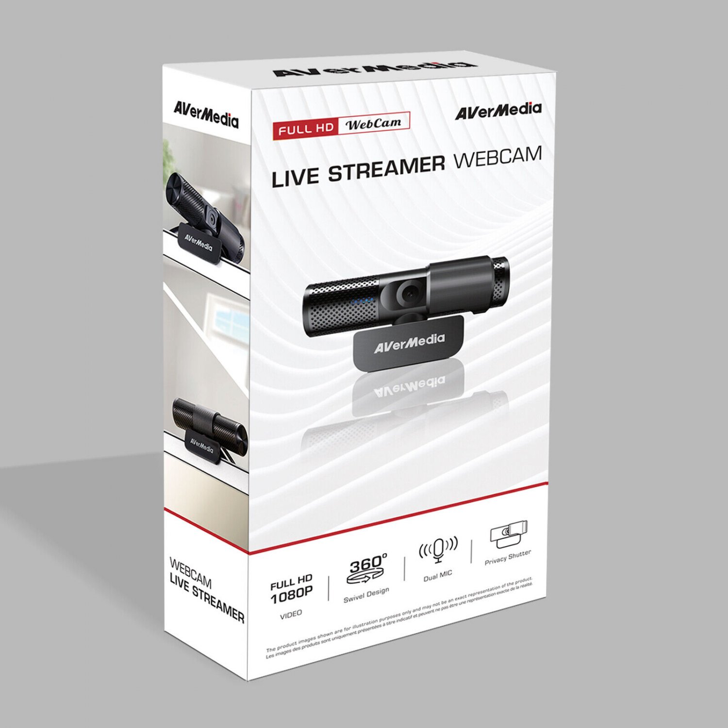 AVerMedia Live Streamer WEB CAM PW313 Full HD 1080P Premium Streaming Webcam AI.