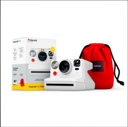 Polaroid Original Now Autofocus i-Type Instant Camera White + Red Pouch (006092)