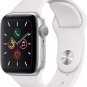 Apple Watch Serie 5 GPS 44 mm MWVD2LL/A Silver Aluminum Case wit White Sport Ban