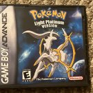 Pokemon Light Platinum Nintendo Game Boy Advance GBA Video Game. Gameboy