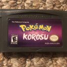 Pokemon Korosu Nintendo Game Boy Advance GBA Video Game. Gameboy