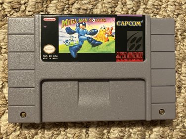 Mega Man Soccer Super Nintendo 64 SNES Video Game.