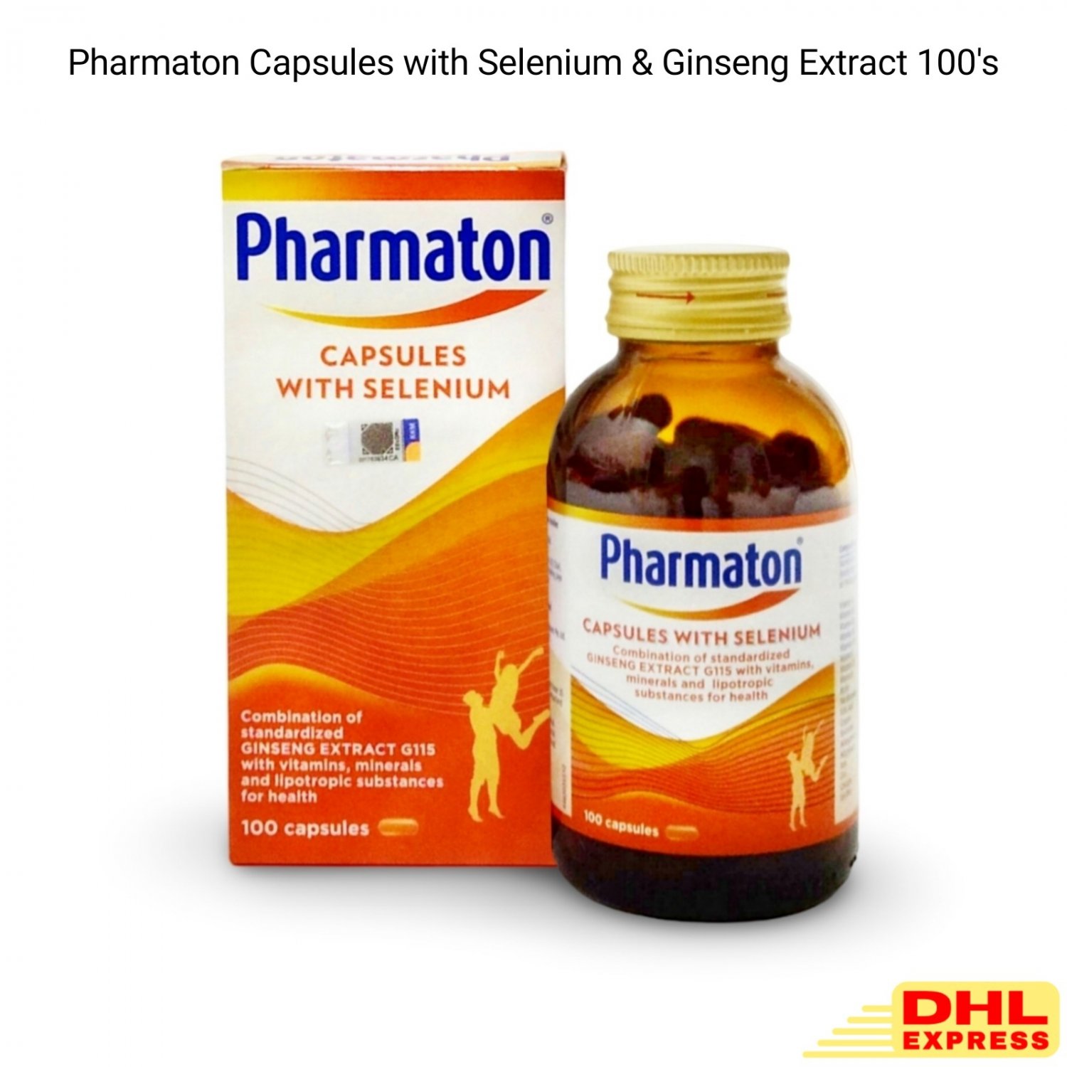 Pharmaton Capsules with Selenium & Ginseng Extract 100's Energy Booster