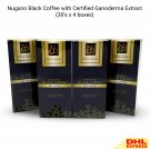 4x Nugano Black Coffee 30 sachets with Certified Ganoderma Extract Low Acidity