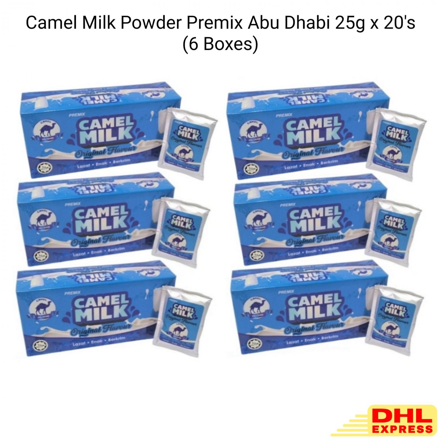 6x Abu Dhabi Camel Milk Powder 25g x 20's &acirc;�� High Protein, Calcium, Easy to Digest