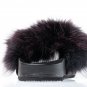 Purple woman fur slides, handmaded size 9 US / 39 EU