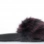 Purple woman fur slides, handmaded size 11 US / 41 EU