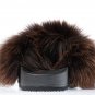 Brown woman fur slides, handmaded size 6 US / 36 EU