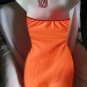 S Nylon Lycra SLD Collection Stretchy Neon Orange Dress Red Accents Dancer Wear