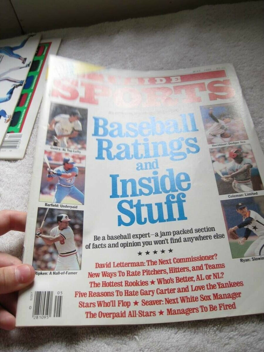 May 1986 Baseball Ratings & Inside Stuff Sports Magazine Special Advertisements