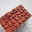 Stampin Up! 56 Itty Bitties 128939 Small Stamp Set Peace Holiday Bugs Baby Leaf