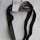 2 Goody Black Brown Stay Put Slide Proof Hold Head Band Secure Fit Fabric Color