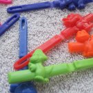 20 Goody Girls Show Offs Plastic Dinosaur Tight Hair Barrettes Secure Pin Pastel