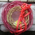 3 Dyed Pink White Bundled Rounded Sticks Wreath Sweet Garden Spring Shop Craft