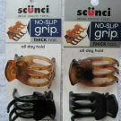 2 Scunci No Slip Grip Slideproof Stay Put Secure Hold Thick Hair Jaw Claw Clips