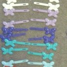 28 Goody Girls Plastic Butterfly Hair Barrettes Secure Pastel Vibrant Colored 09