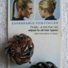 2 Scunci Plastic Expandable Ponytailers Adjusting Hair Clip Spreads Open Closed