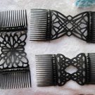 Scunci Comfy Comb Plastic Silicone Updo Stretch Style Hair Clip Black Blue Pink