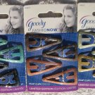 4 Goody Fashionow Triangle Glittery Epoxy Covered Metal Hair Snap Clips Glitter