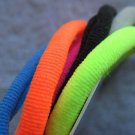 6 Scunci No Damage Neon Large Soft Fabric No Metal Ponytail Elastic Hair Bands