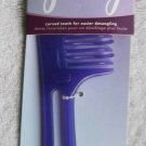 Goody Purple Plastic Frame Handle Curved Wide Teeth Detangling Hair Comb Wet Dry