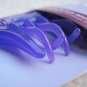 Goody Purple Plastic Frame Handle Curved Wide Teeth Detangling Hair Comb Wet Dry