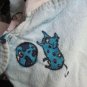 Joe Boxer Small Long Sleeve Collared Button Pajama Top 100% Cotton Cow Over Moon